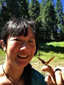 Chris Damiani with Silverspot butterfly